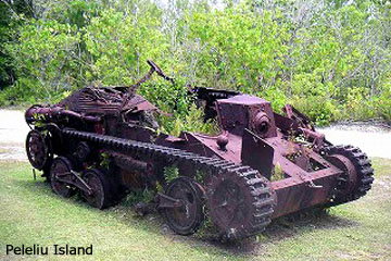        ペリリュー島の旧日本軍戦車（イメージ）